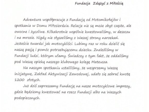 Wizyta Waldemara Pudło z Klubu Motocyklowego Adventure