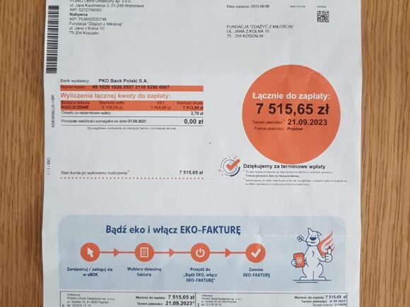 Wspaniały Darczyńca pomógł nam w naszych problemach…