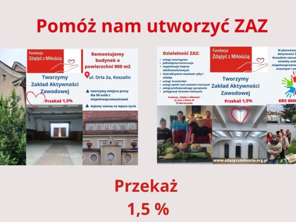 Czekamy na Wasz 1,5 %